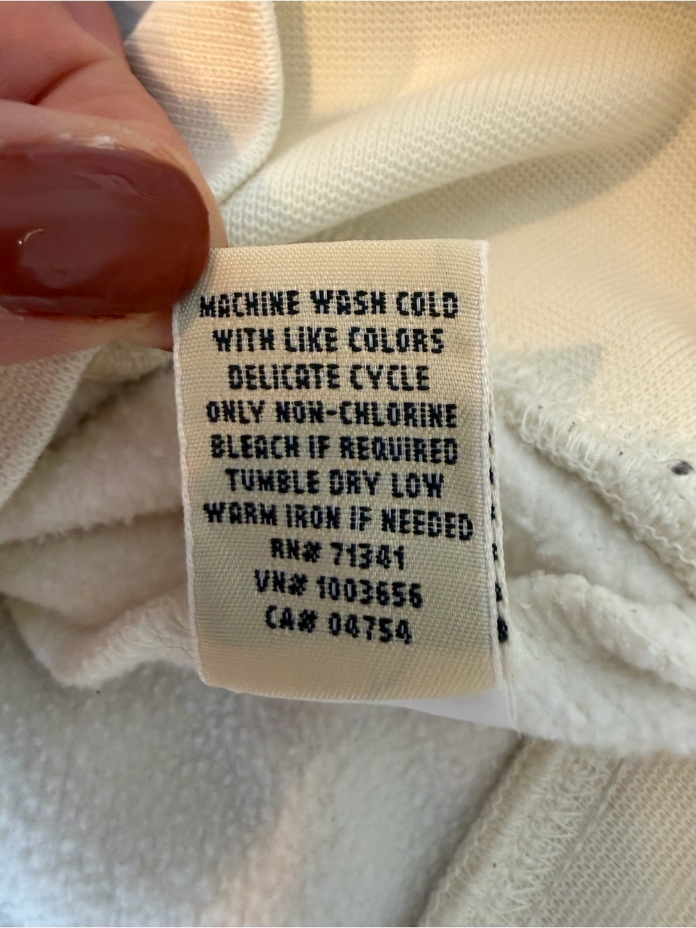 L.L. Bean Quilted Quarter-Zip Pullover Sweatshirt Cream / Ivory Petite Large - Picture 12 of 13